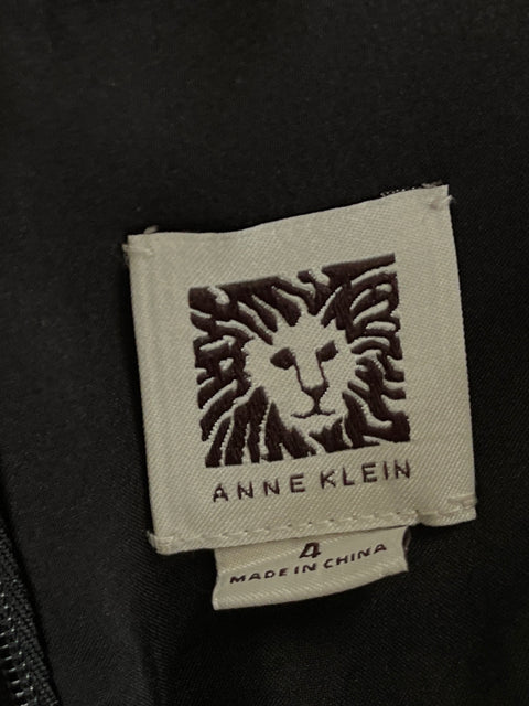 Vestido Anne Klein Midi Ejecutivo Negro-Talla 4