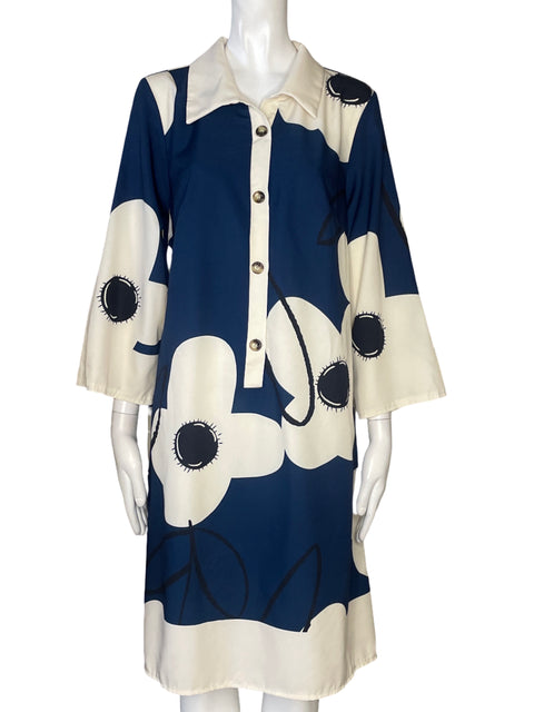 Vestido Tesoro TPS Flor Azul - Talla L