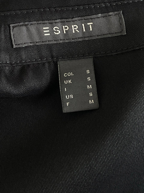 Vestido Esprit Camisero Satinado Negro-Talla S