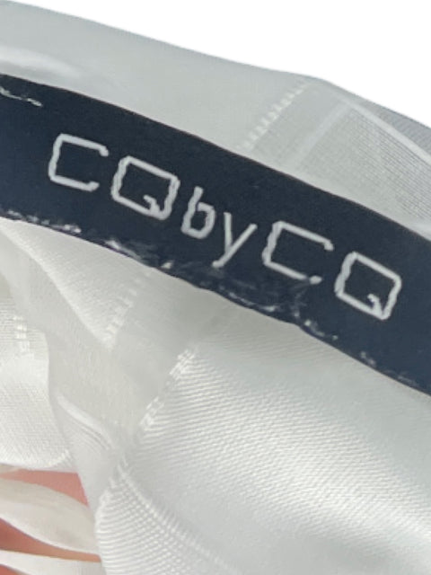 Blusa CQByCQ Drapeado Vuelos Blanco - Talla L