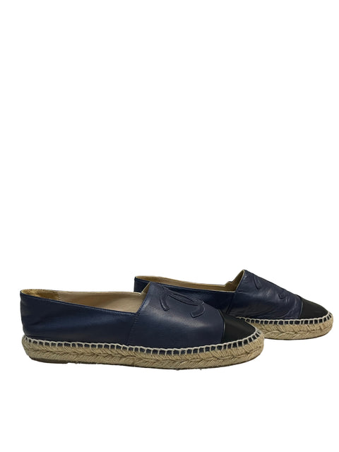 Calzado Chanel Espadrilla  Bicolor Azul-Talla 39