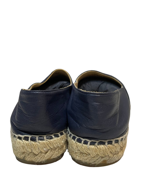 Calzado Chanel Espadrilla  Bicolor Azul-Talla 39