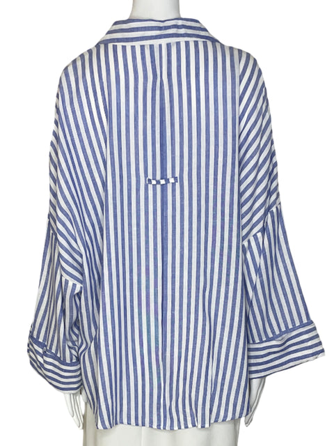 Camisa Zara Raya Azul-Talla XL