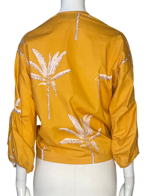 Blusa Michelle Forero Tropical Amarillo - Talla M