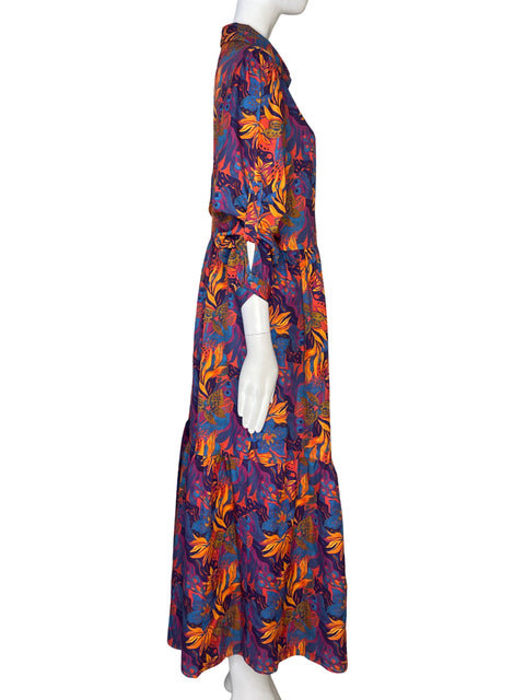 Vestido Bonage Camisero Largo Fucsia - Talla M