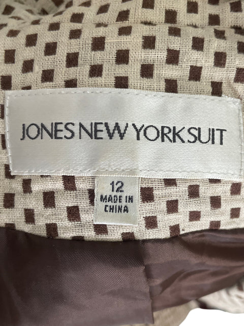 Set Jones New York Blazer+Falda Marron-Talla 12