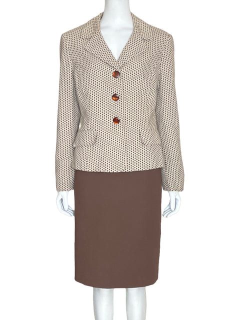 Set Jones New York Blazer+Falda Marron-Talla 12