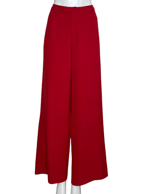 Pantalón Jena Straight Fluido Rojo-Talla M