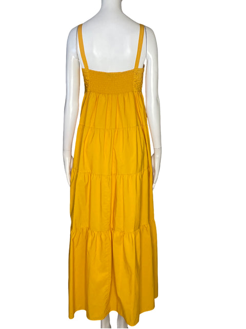 Vestido Zara De Popelina Amarillo - Talla L