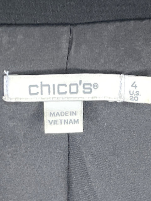 Blazer Chico`s Prederia Negro-Talla 4