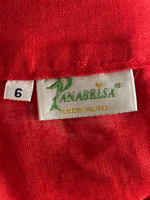 Pantalón Panabrisa Ancho Rojo-Talla 6