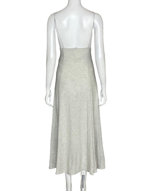 Vestido Zara Punto Metalizado Plateado-Talla S