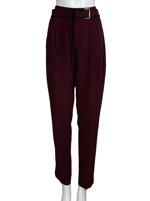 Pantalón MNG High Rise Cinturón Rojo-Talla 6