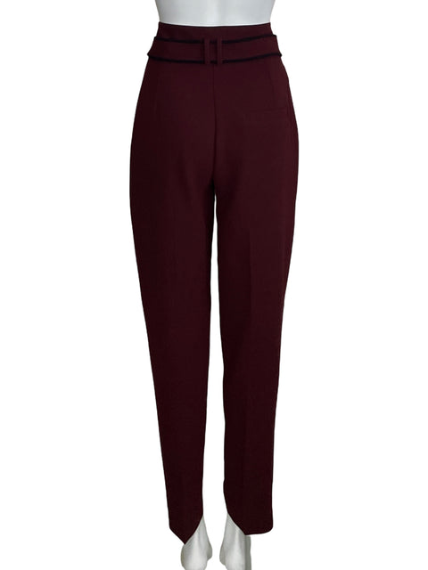 Pantalón MNG High Rise Cinturón Rojo-Talla 6