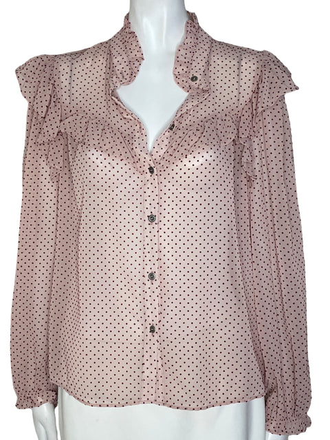 Blusa Zara Estampada Rojo-Talla L