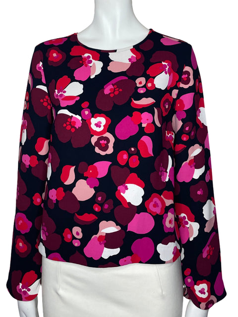 Blusa Kate Spade Floral Negro-Talla 2