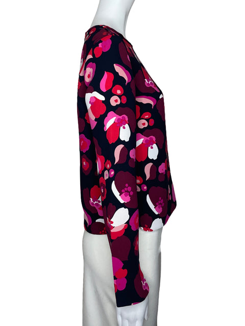 Blusa Kate Spade Floral Negro-Talla 2