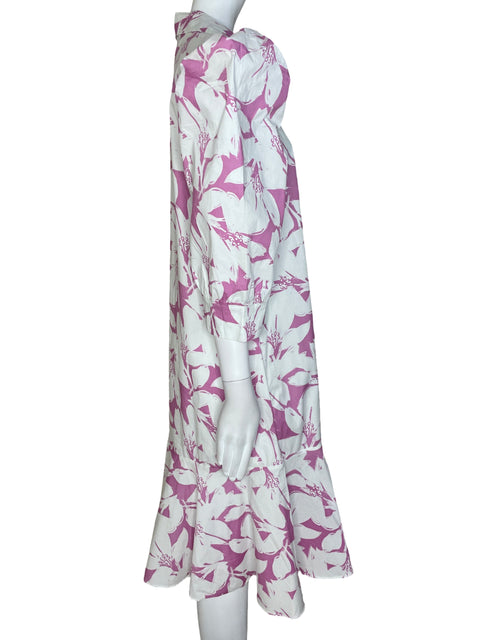 Vestido Jalate Estampado Blanco-Talla XXL