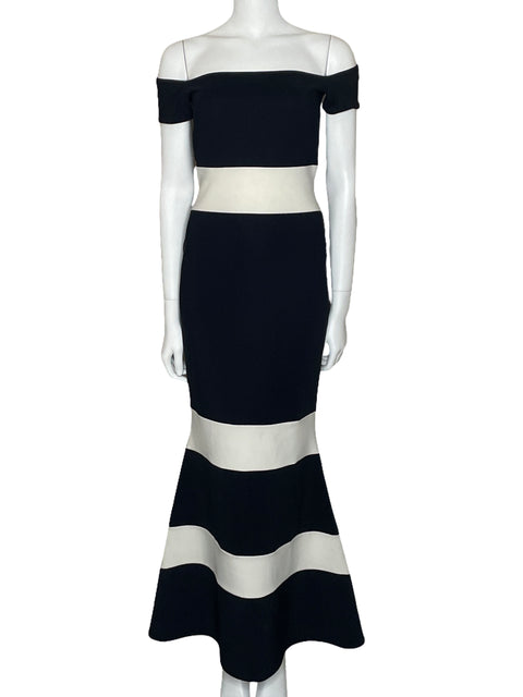 Vestido Chiara Boni Maxi Bicolor Negro-Talla 40