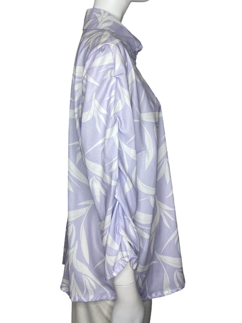 Cardigan MaralLovers Estampado Hojas Morado-Talla M