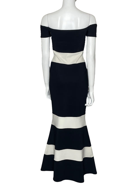 Vestido Chiara Boni Maxi Bicolor Negro-Talla 40
