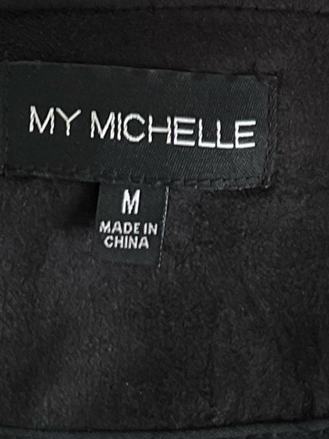 Chaqueta My Michelle Flecos Gamuza Negro-Talla M