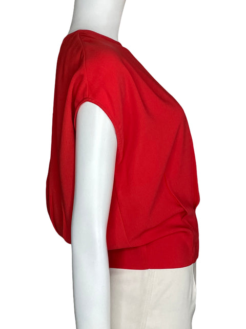 Blusa Lavand. Sin Mangas Pinzas Naranja-Talla S