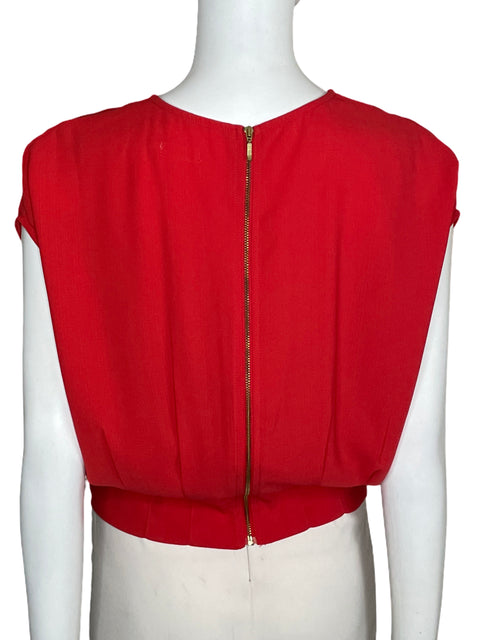 Blusa Lavand. Sin Mangas Pinzas Naranja-Talla S