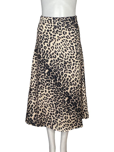Falda Taba Animal Print Beige - Talla S
