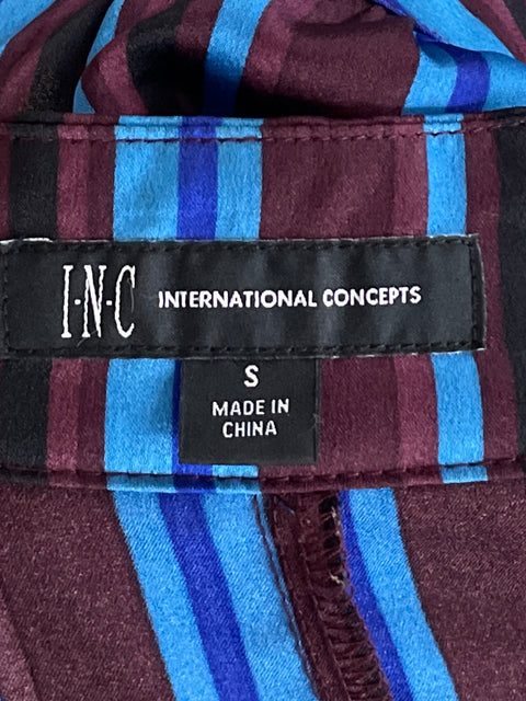 Blusa INC Crossbody Líneas Azul-Talla S