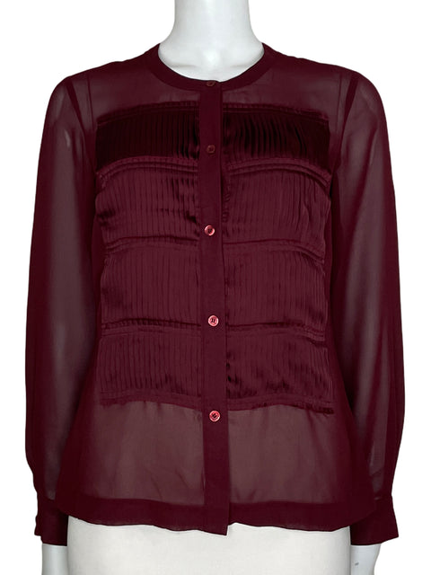 Camisa Kenneth Cole Manga Larga Rojo-Talla XS