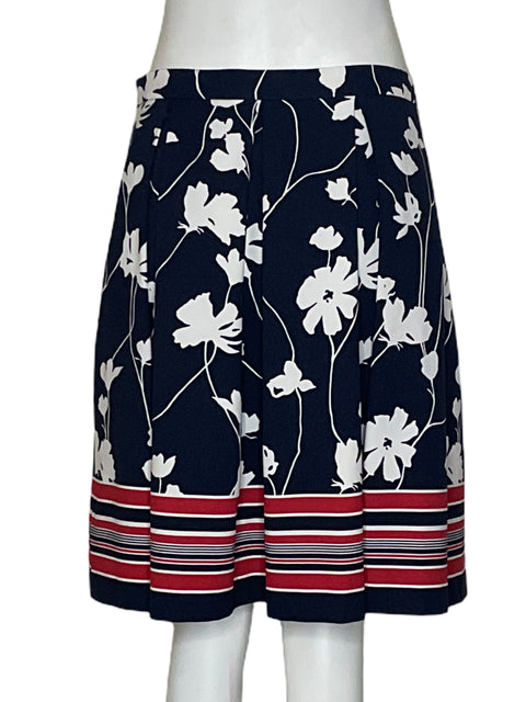 Falda Brooks Brothers Midi Tabla Azul-Talla 2