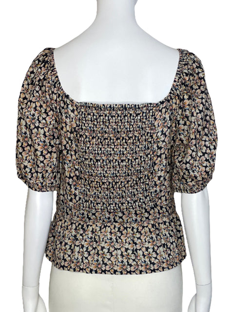 Blusa Paige Flores Negro - Talla M