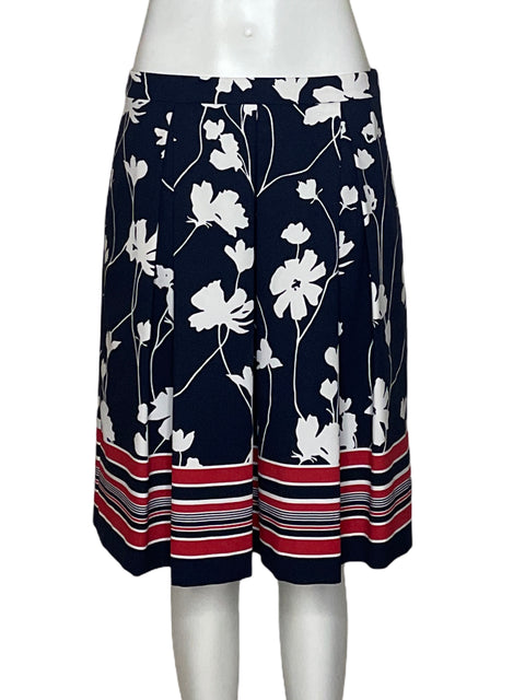 Falda Brooks Brothers Midi Tabla Azul-Talla 2