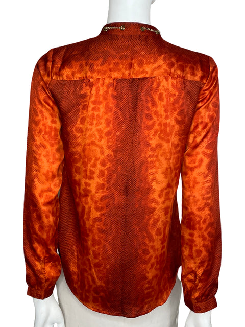 Camisa Michael Kors Animal Print Naranja-Talla S