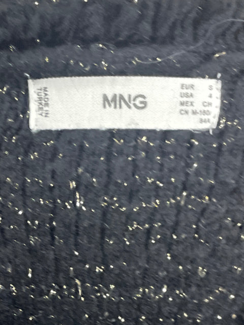 Vestido MNG Tweed Metalizado Negro-Talla 4