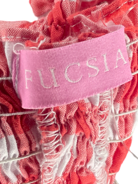 Vestido Fucsia Maxi Cuadros Rojo - Talla S