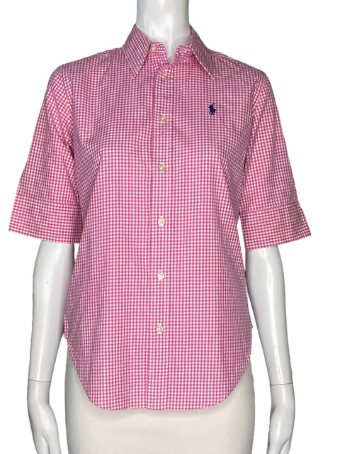 Camisa Ralph Lauren Cuadros Rosado - Talla 4