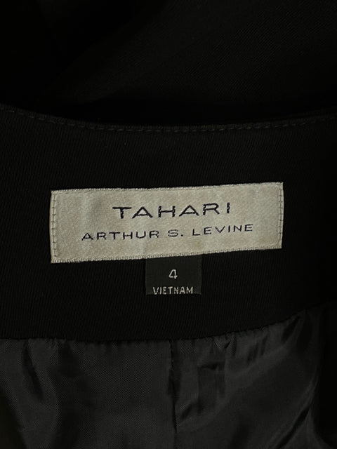 Blazer Tahari Abierto Negro-Talla 4