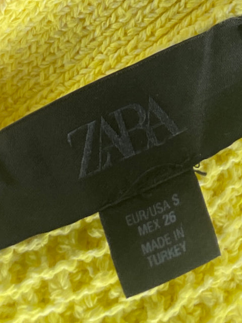 Chaqueta Zara De Punto Cuello V Estrellas Marinas Amarillo - Talla S