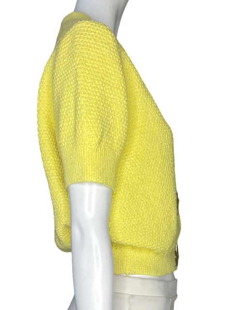 Chaqueta Zara De Punto Cuello V Estrellas Marinas Amarillo - Talla S