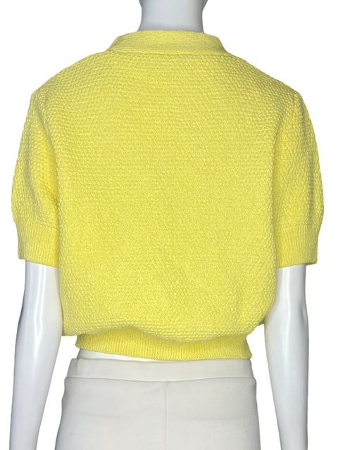 Chaqueta Zara De Punto Cuello V Estrellas Marinas Amarillo - Talla S