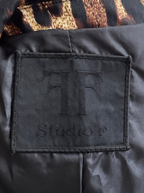 Blazer Studio F Animal Print Beige-Talla 08