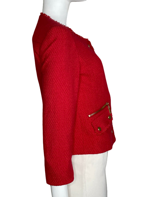 Blazer Jones New York Tweed Strerch Rojo-Talla 2