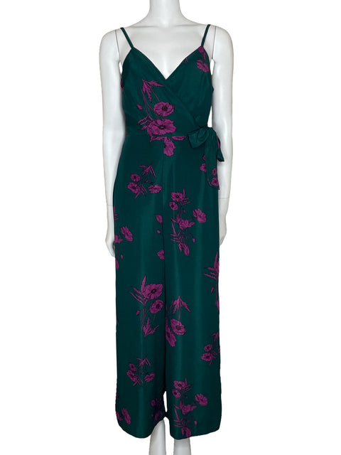 Mono Lush Floral Sin Mangas Verde-Talla S