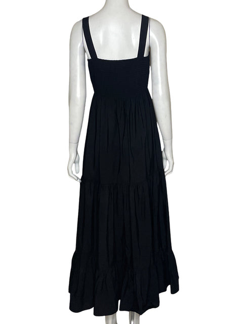 Vestido Zara Fruncido Negro-Talla S