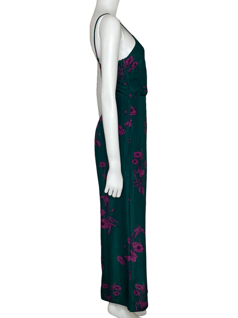 Mono Lush Floral Sin Mangas Verde-Talla S