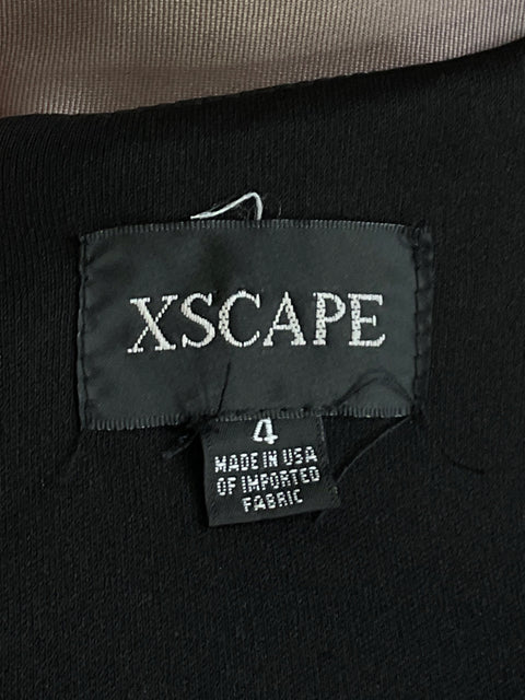 Vestido Xscape Maxi Corte Sirena Marrón-Talla 4