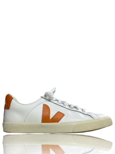 Calzado Veja Campo Logo Orange Blanco- Talla 5