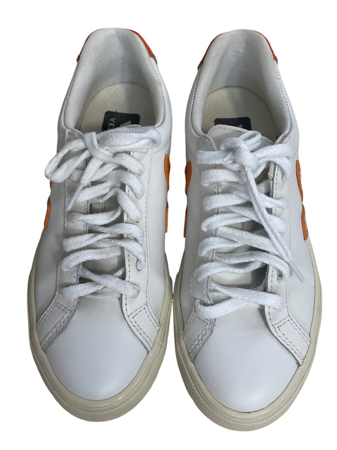Calzado Veja Campo Logo Orange Blanco- Talla 5